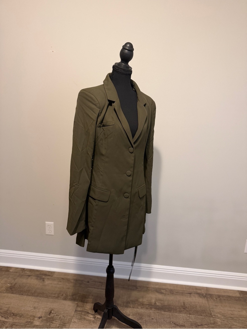 Fashion Nova Olive Green Longline Women's Blazer